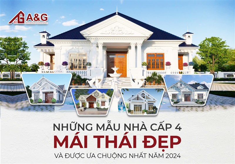 Những mẫu nhà cấp 4 mái Thái đẹp và được ưa chuộng nhất năm 2024