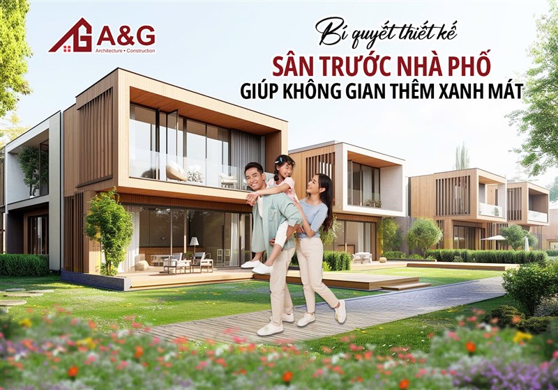 Bí quyết thiết kế sân trước nhà phố giúp không gian thêm xanh mát