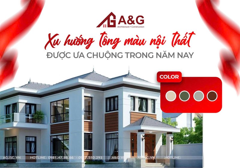Xu hướng tông màu nội thất được ưa chuộng trong năm nay