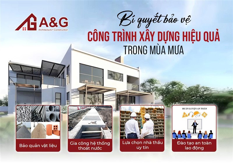 Bí quyết bảo vệ công trình xây dựng hiệu quả trong mùa mưa