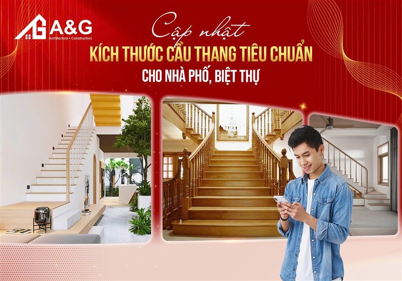 Cập nhật kích thước cầu thang tiêu chuẩn cho nhà phố, biệt thự