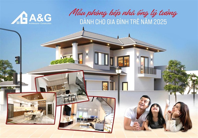 Mẫu phòng bếp nhà ống lý tưởng dành cho gia đình trẻ năm 2025