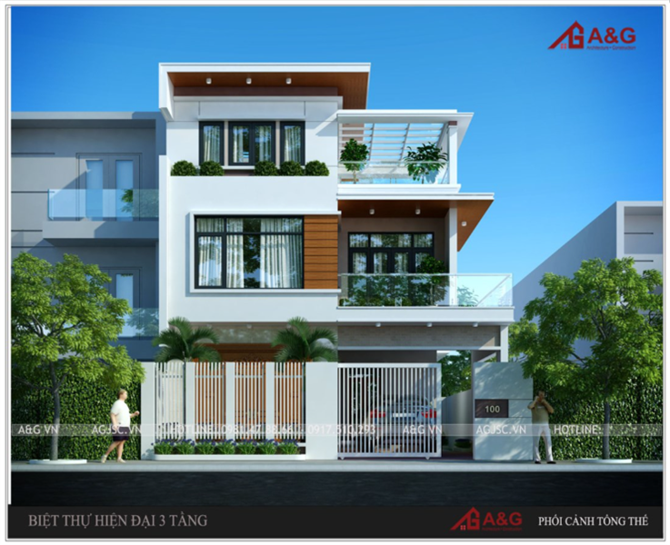 Dịch vụ thiết kế biệt thự hiện đại sang trọng, tiện nghi