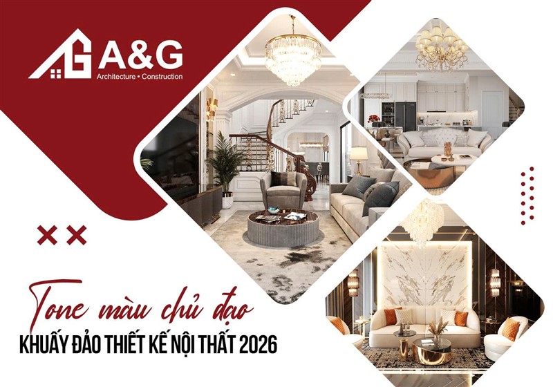 Tone màu chủ đạo khuấy đảo thiết kế nội thất 2026