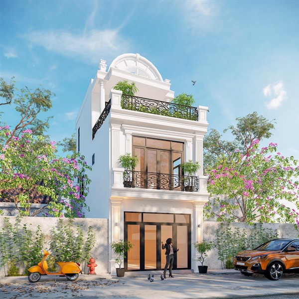 Nhà phố mặt tiền 7m kinh doanh nên xây mấy tầng?