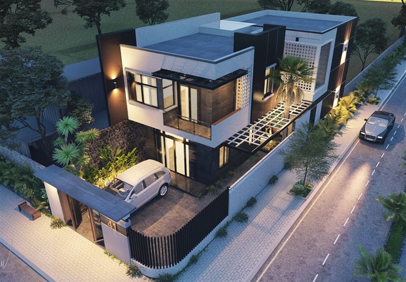 Mẫu nhà mái bằng nông thôn đơn giản, phù hợp ngân sách gia đình