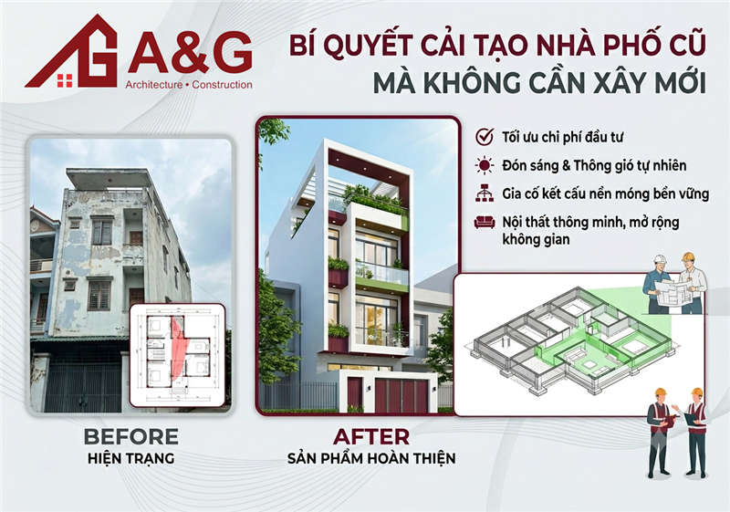 Bí quyết cải tạo nhà phố cũ mà không cần xây mới