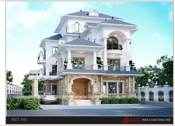 THIẾT KẾ BIỆT THỰ MÁI NHẬT TÂN CỔ ĐIỂN THỜI THƯỢNG