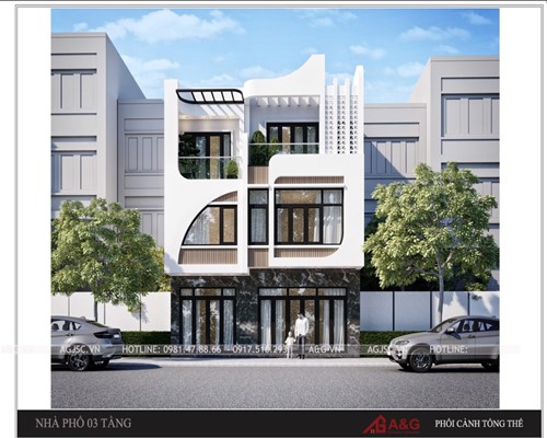 THIẾT KẾ THI CÔNG NHÀ PHỐ 03 TẦNG HIỆN ĐẠI