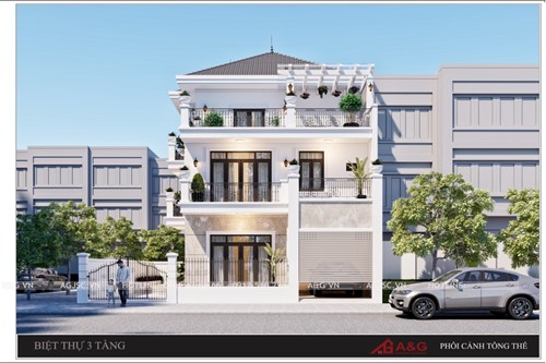 THIẾT KẾ BIỆT THỰ MÁI NHẬT CHO GIA ĐÌNH HIỆN ĐẠI