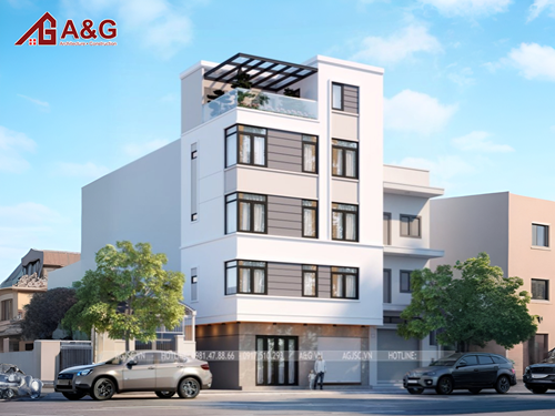 THIẾT KẾ THI CÔNG NHÀ PHỐ 05 TẦNG HIỆN ĐẠI PHÁ CÁCH Cầu Giấy