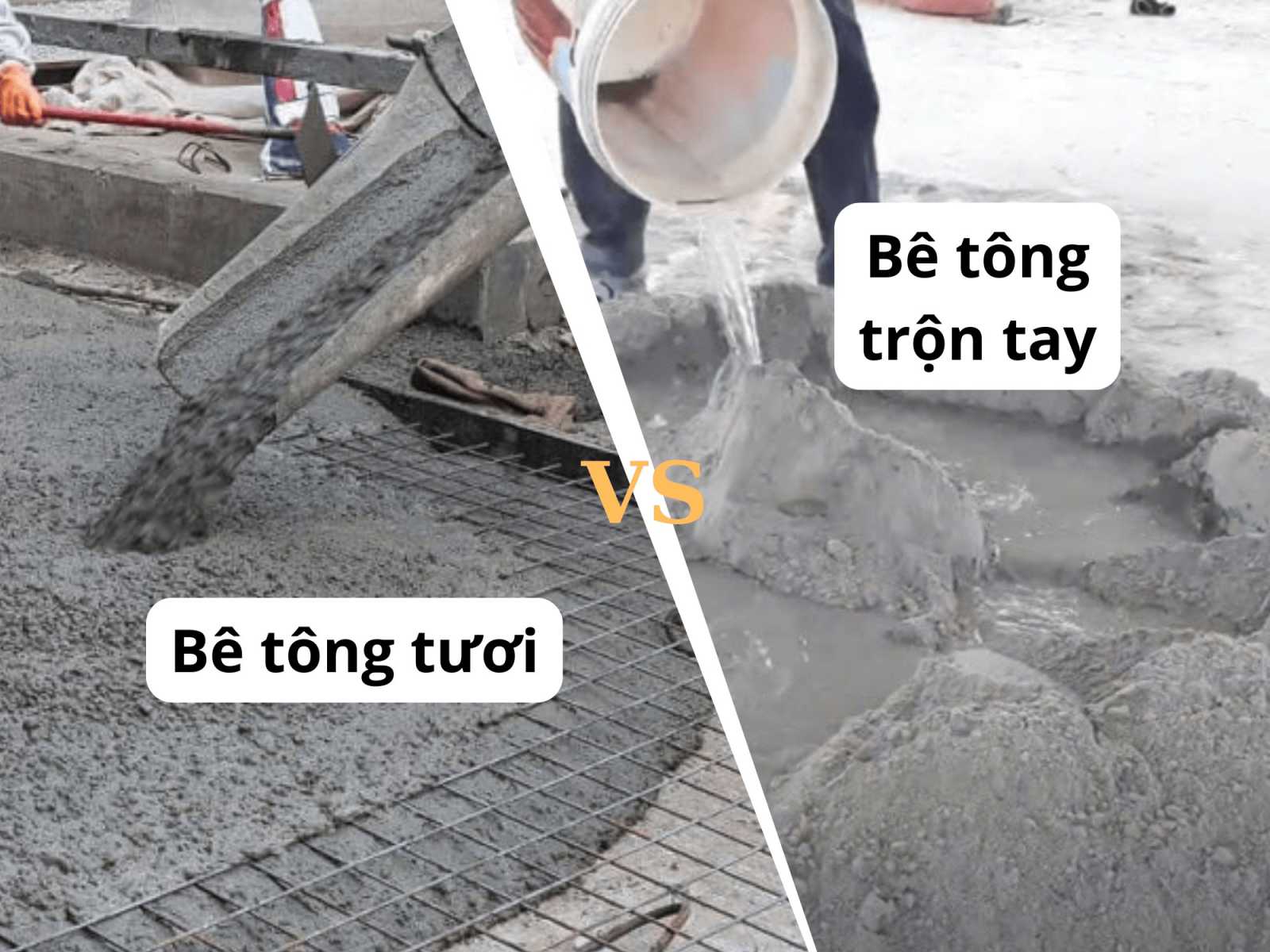 So sánh bê tông tươi và bê tông tự trộn trong công trình dân dụng