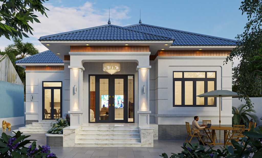 Tổng hợp mẫu nhà 1 tầng 2 phòng ngủ 100m² đẹp kèm dự toán chi phí 2025