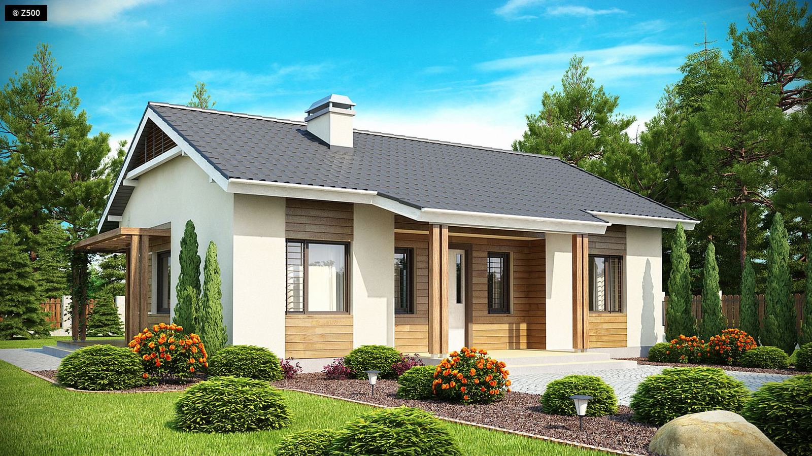 Tổng hợp mẫu nhà 1 tầng 2 phòng ngủ 100m² đẹp kèm dự toán chi phí 2025