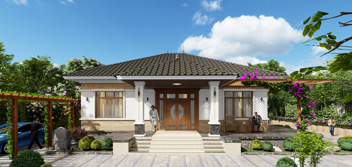 Những mẫu nhà cấp 4 mái Thái đẹp và được ưa chuộng nhất năm 2024