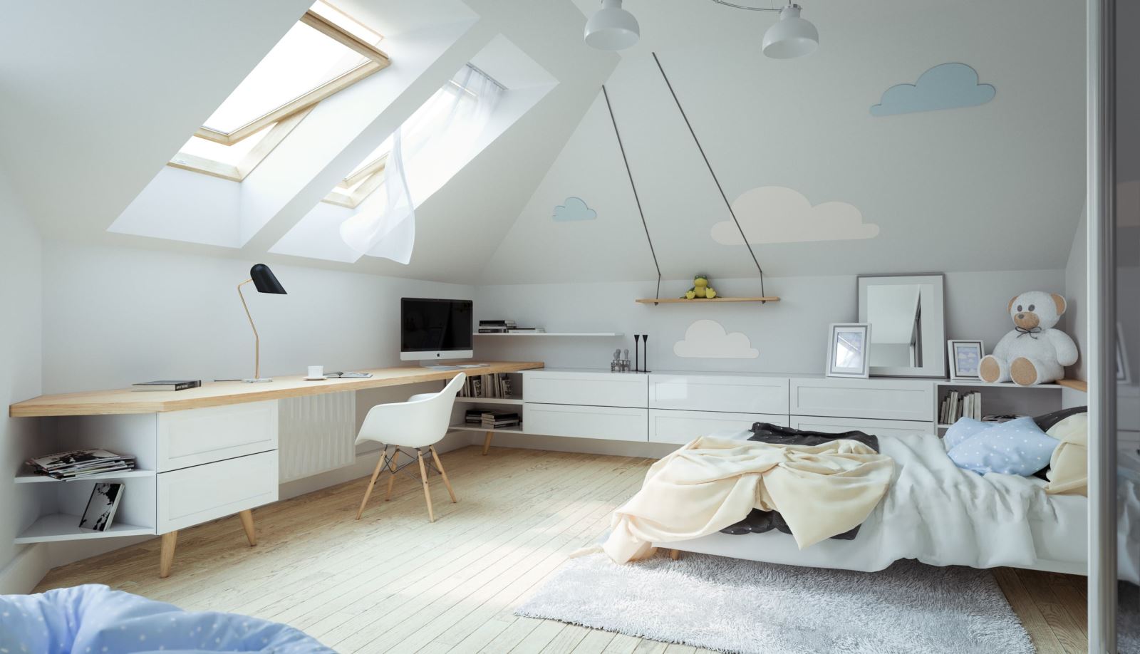 Gợi ý 30 thiết kế phòng ngủ gác mái vừa đẹp vừa mát mẻ