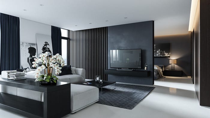 Top mẫu thiết kế nội thất phòng khách màu xám hiện đại và thời thượng