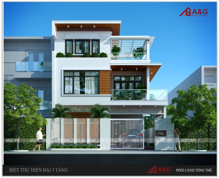 Dịch vụ thiết kế biệt thự hiện đại sang trọng, tiện nghi