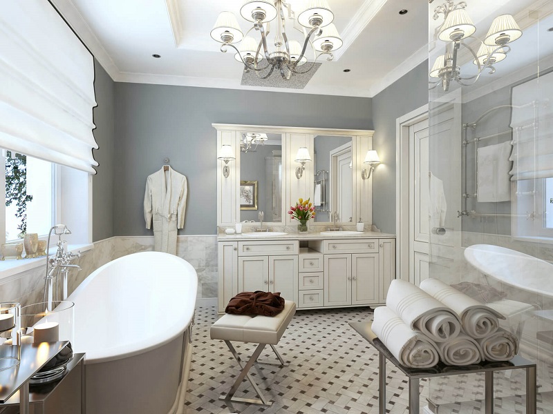 Bí quyết thiết kế phòng tắm tân cổ điển đẹp chuẩn châu Âu