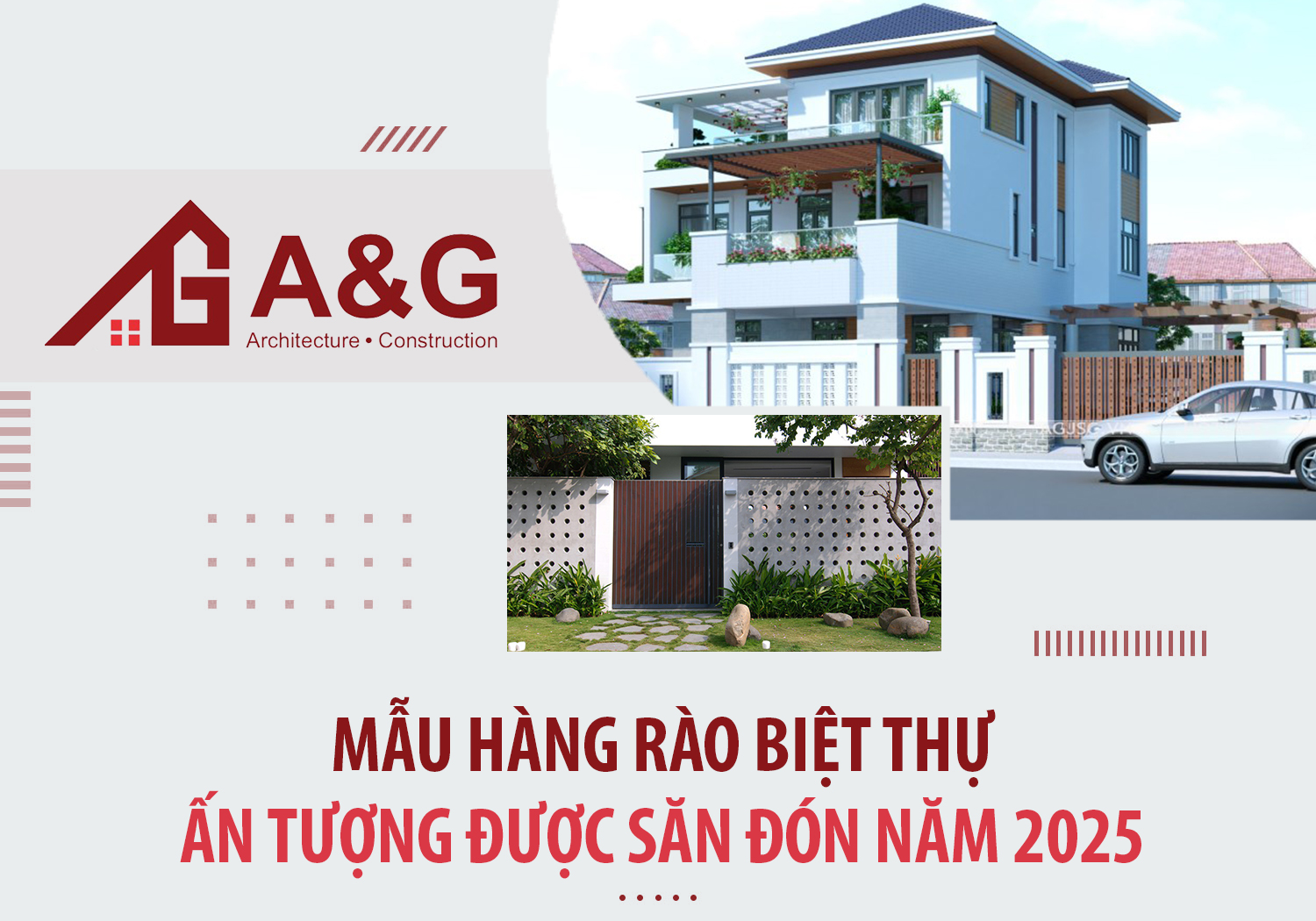Mẫu hàng rào biệt thự ấn tượng, được săn đón năm 2025