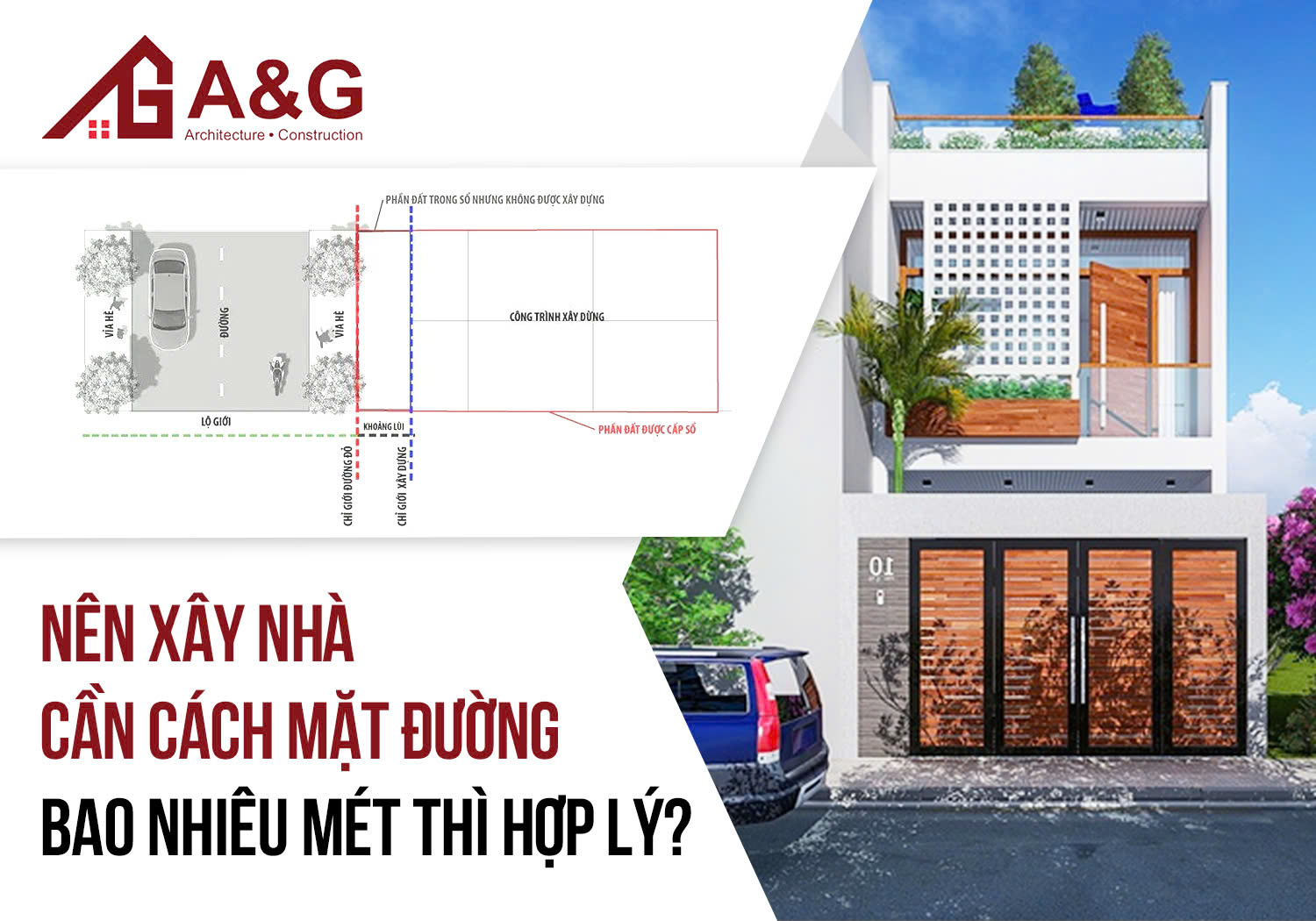 Nên xây nhà cần cách mặt đường bao nhiêu mét thì hợp lý?